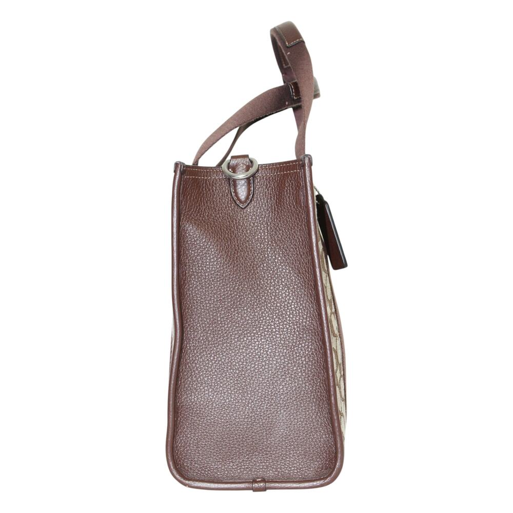 Coach Smith Tote Bag In Signature Jacquard / Silver / Oak / Maple Brown - Picture 5 of 12